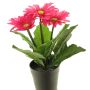Gerbera artificial XIAOOU en maceta decorativa, rosa, 25cm