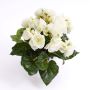 Begonia artificial IVANA con vara de fijación, crema, 20cm, Ø3-5cm