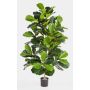 Ficus lyrata artificial MORENA, tronco real, verde, 130cm