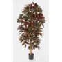 Árbol Croton sintético CARA, tronco natural, verde-rojo, 150cm