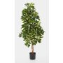 Schefflera PREMIUM artificial SAMANTHA, tronco real, verde-blanco, 110cm