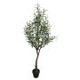 Olivo decorativo LIANSHU, tronco artificial, frutos, 150cm