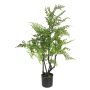 Planta falsa helecho de cuero JIYANG, tronco artificial, verde, 85cm