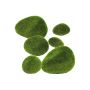 Piedras de musgo artificial YIBIN, 6 piezas, verde