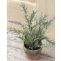 Lavanda artificial ELELE en maceta de terracota, lila, 22cm, Ø1cm