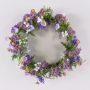 Corona de lavanda artificial AJILA, gypsophila, margaritas, lila, Ø30cm
