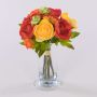 Ramo de flores artificiales Ranunculus TONIE, amarillo-naranja, 20cm, Ø20cm