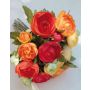 Ramo de flores artificiales Ranunculus TONIE, amarillo-naranja, 20cm, Ø20cm