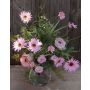 Ramo de flores artificiales MAKANA con gerbera, ranúnculo, rosa, color rosa, 45cm