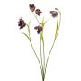 Rama artificial de flor de ajedrez PITARA, violeta oscuro y rosa, 50 cm