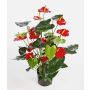 Flor Anthurium artificial LEVANA, rojo, 80cm, 8x10cm