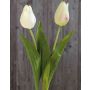 Tulipán artificial LARISSA, crema-verde, 40cm, Ø4cm