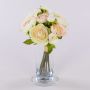 Ramo de flores artificiales Ranunculus TONIE, blanco-rosado, 20cm, Ø20cm