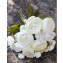 Ramo de flores artificiales Ranunculus TONIE, crema, 20cm, Ø20cm