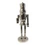 Figura decorativa de cascanueces RUNAR, plateada, 15 x 15 x 47,5 cm