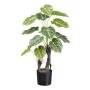 Planta decorativa Anthurie TROHEL, tronco artificial, verde y blanco, 70 cm