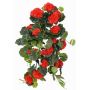 Geranio colgante artificial ANTON vara de fijación, rojo, 65cm, Ø5-8cm