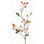 Rama decorativa de rosas silvestres ZERBST con escaramujos, naranja-rojo, 80cm