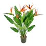Strelitzia artificial KUSUMA, naranja-violeta, 100 cm