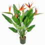 Strelitzia artificial KUSUMA, naranja-violeta, 100cm