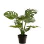 Filodendro Monstera Deliciosa planta artificial QUENTEA, maceta decorativa, 60 cm