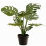 Filodendro Monstera Deliciosa planta artificial QUENTEA, maceta decorativa, 60cm