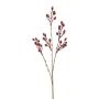Rama decorativa de rosa silvestre FRIMTE con escaramujos, color burdeos, 55 cm