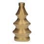 Botella decorativa «Árbol de Navidad» BORLA, cristal, dorado mate, 10 x 5,6 x 20 cm