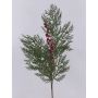 Rama de cedro artificial AMANDLA con bayas, rojo-verde, 80 cm