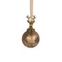 Bola de Navidad NUMI de cristal, ciervo, marrón antiguo, Ø 8 cm