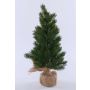 Árbol de Navidad artificial KOLYMA en saco de yute, 50 cm