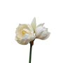Amaryllis artificial GRELTA, amarillo crema, 80 cm