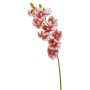 Rama de orquídea Cymbidium artificial LANAKILA, rosa y blanco, 75 cm