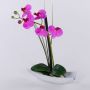 Orquídea artificial Phalaenopsis YANNIE, caña, cuenco de cerámica, cereza, 30 cm