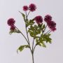 Rama de flor de cártamo artificial TRUDBERTA, aspecto seco, rojo burdeos, 55cm, Ø3-4cm
