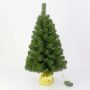 Mini árbol Navidad artificial WARSCHAU, saco yute dorado, LED, 90cm, Ø50cm