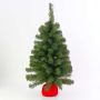 Mini árbol Navidad artificial WARSCHAU, saco yute rojo, 90cm, Ø50cm