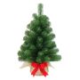 Mini árbol Navidad artificial WARSCHAU, saco yute , 60cm, Ø40cm