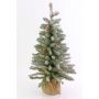 Árbol Navidad artificial WIEN, piñas, saco yute, nevado, 90cm, Ø50cm
