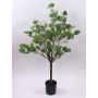 Árbol de eucalipto artificial WISGARD, tronco artificial, verde-gris, 90cm