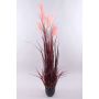 Hierba de la pampa artificial WERNHILD con panículas, maceta decorativa, rojo-marrón, 150cm