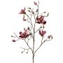Rama de magnolia artificial de terciopelo JACKA, rosa viejo, 105 cm