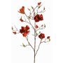 Rama de magnolia artificial de terciopelo JACKA, naranja oscuro, 105cm