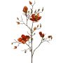Rama de magnolia artificial de terciopelo JACKA, naranja, 105 cm