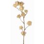 Rama artificial de physalis AINOS, frutos, purpurina, crema, 80cm
