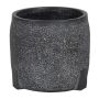 Maceta EVROS con diseño, negra, 15 cm, Ø 17 cm