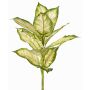 Dieffenbachia artificial VISP, difícilmente inflamable, varilla, verde-crema, 40cm