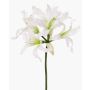 Flor artificial de amarilis de jardín KUSTANA, blanca, 70 cm, Ø 20 cm