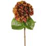 Hortensias artificiales CHIDORI, rojo-amarillo ocre, 60 cm, Ø 20 cm