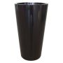 Jarrón alto redondo para plantas THERESITA de plástico, con inserto, kit de riego, negro, 75 cm, Ø 40 cm